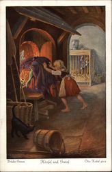 Scene from Hansel and Gretel Nursery Rhymes Postcard Postcard