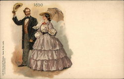 Couple from Circa 1850 Postcard