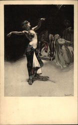 Belly Dancer Performing Postcard