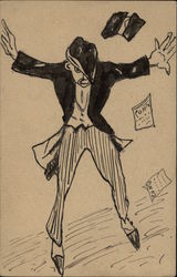 Angry Man Throwing Down Papers Postcard