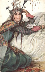 Queen Azviakovna of The East Royalty Postcard Postcard