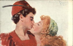 Gypsy Couple Kissing Couples Postcard Postcard