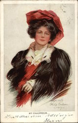 Woman in a Fur Coat Postcard