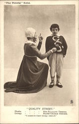 "Quality Street" - Actors Playing Phoebe & Georgy Theatre Postcard Postcard