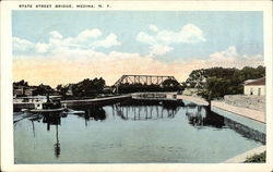 State Street Bridge Medina, NY Postcard Postcard