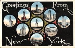 Greetings from New York Postcard