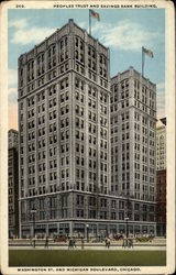 Peoples Trust and Savings Bank Building Chicago, IL Postcard Postcard