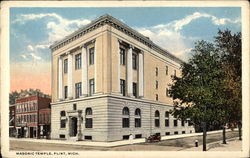 Masonic Temple Flint, MI Postcard Postcard