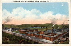 General View of Wickwire Works Cortland, NY Postcard Postcard