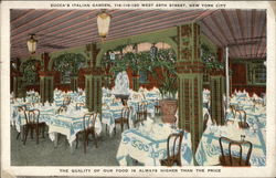 Zucca's Italian Garden New York, NY Postcard Postcard