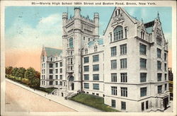 Morris High School at 166th Street & Boston Road Bronx, NY Postcard Postcard