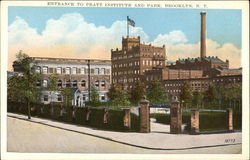 Entrance to Pratt Institute and Park Brooklyn, NY Postcard Postcard