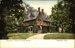 Residence of Charles Dudley Warner Hartford, CT Postcard Postcard