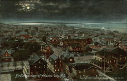 Moonlight View of Town Postcard