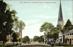 East Main Street, Looking West Postcard