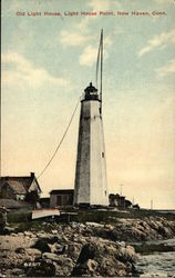 Old Light House, Light House Point New Haven, CT Postcard Postcard