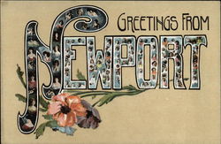 Greetings from Newport Rhode Island Postcard Postcard