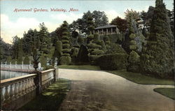 Hunnewell Gardens Wellesley, MA Postcard Postcard