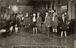 General Waiting Room, Union Depot Denver, CO Postcard Postcard