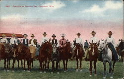 Cowgirls on Frontier Day Postcard