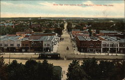 Birds Eye View looking South from Court House Postcard