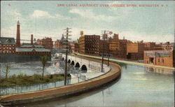 Erie Canal Aqueduct over Genesee River Rochester, NY Postcard Postcard