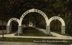 Entrance to Camp Ground Postcard