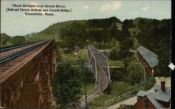 Three Bridges over Green River Postcard