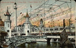 Hippodrome Stage at Luna Park Coney Island, NY Postcard Postcard