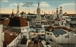 Bird's Eye View of Luna Park Coney Island, NY Postcard Postcard