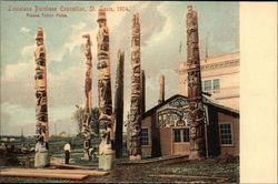 Alaskan Totem Poles 1904 St. Louis Worlds Fair Postcard Postcard