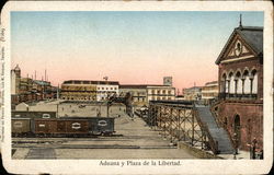 Aduana y Plaza de la Libertad Mexico Postcard Postcard