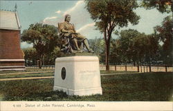 Statue of John Harvard Postcard