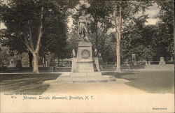 Abraham Lincoln Monument Brooklyn, NY Postcard Postcard