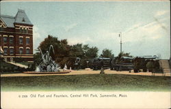 Old Fort and Fountain, Central Hill Park Postcard