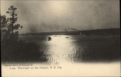 Moonlight on the Hudson Postcard