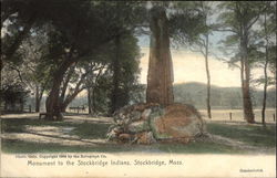 Monument to the Stockbridge Indians Massachusetts Postcard Postcard