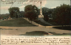 The Common with Soldiers Monument Postcard