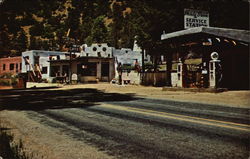 Shady Brook Store & Station, gold Indian Motel & Restaurant Taos, NM Postcard Postcard