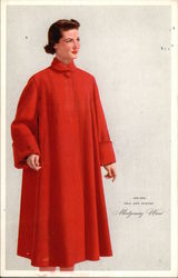 Model in Full Length Coat - Fall and Winter - Montgomery Ward Advertising Postcard Postcard