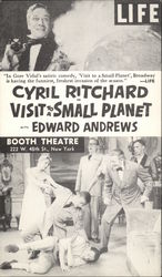 Cyril Ritchard in Visit to a Small Planet With Edward Andrews Theatre Postcard Postcard