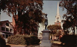 Statue of William Lloyd Garrison, Garrison House & Central Congregational Churc Postcard