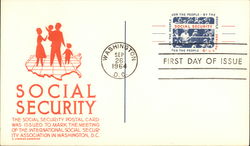 Social Security First Day Issue Cards Postcard Postcard