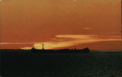 View of the Target Ship Postcard