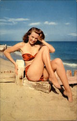 Sunkissed Beauty Swimsuits & Pinup Postcard Postcard