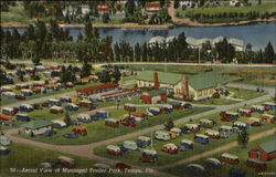 Aerial View of Municipal Trailer Park Postcard