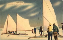 Ice Boating Boats, Ships Postcard Postcard