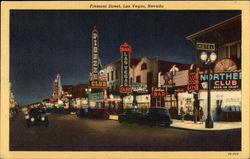 Night View of Fremont Street Las Vegas, NV Postcard Postcard