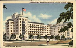 Cullen Nurses' Building and Memorial Hospital Houston, TX Postcard Postcard