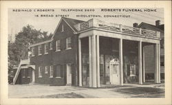 Roberts Funeral Home - 16 Broad Street Middletown, CT Postcard Postcard